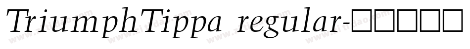 TriumphTippa regular字体转换